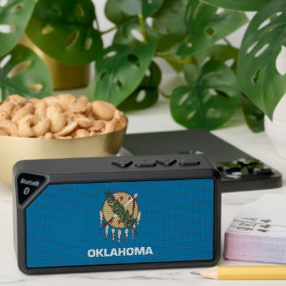 Bluetooth speakers with flag of Oklahoma, USA