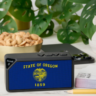 Bluetooth speakers with flag of Oregon, USA