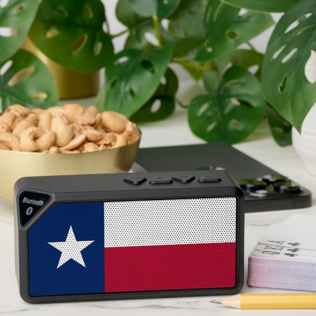 Bluetooth speakers with flag of Texas, US (Insitu(Table))