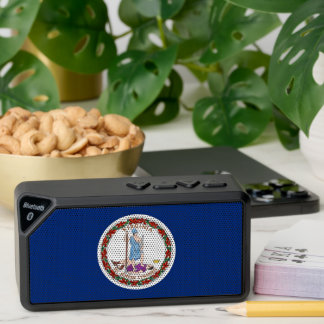 Bluetooth speakers with flag of Virginia State