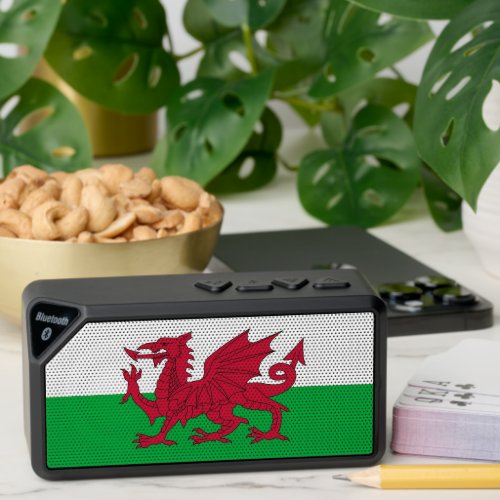 Bluetooth speakers with flag of Wales