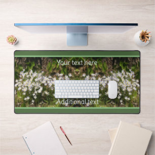 Bluets Tiny Blue Flowers Painting Personalized Desk Mat