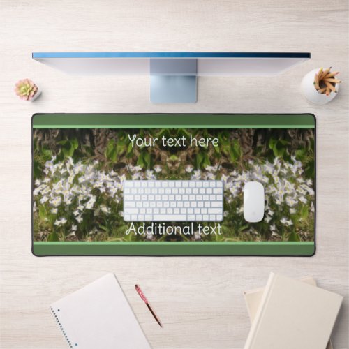 Bluets Tiny Blue Flowers Painting Personalized  Desk Mat