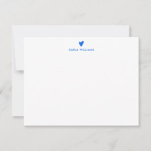 BLUETTE Doodle Heart Formal Classic Family  Note Card
