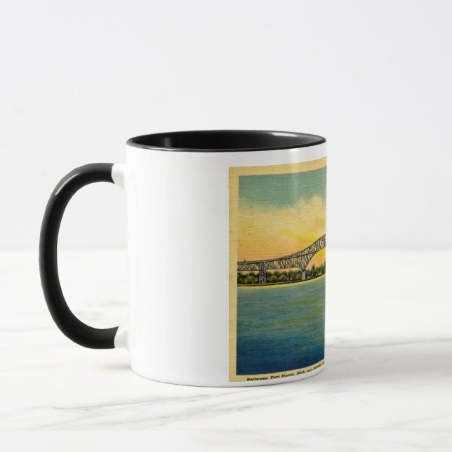 Bluewater Bridge Port Huron Michigan Mug (Left)