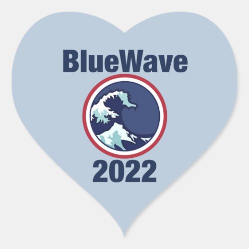 BlueWave 2022 Heart Sticker