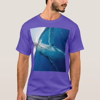 bluewhale peeking from the water T-Shirt