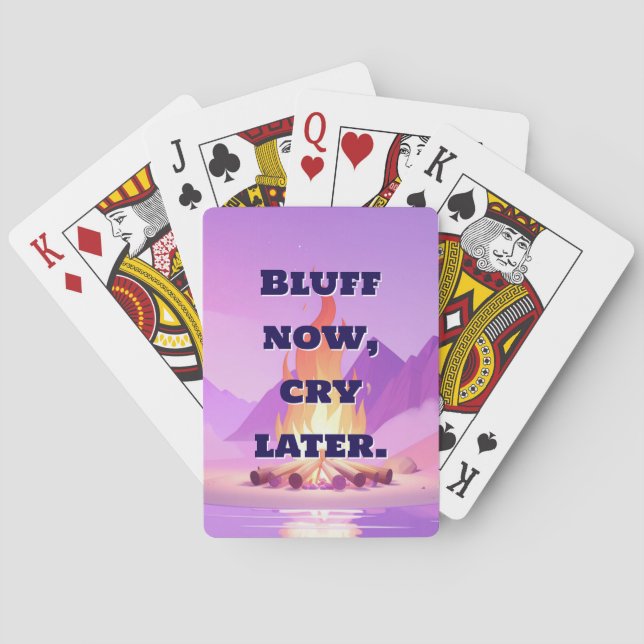 Bluff Now Cry Later Funny Poker Cards (Back)