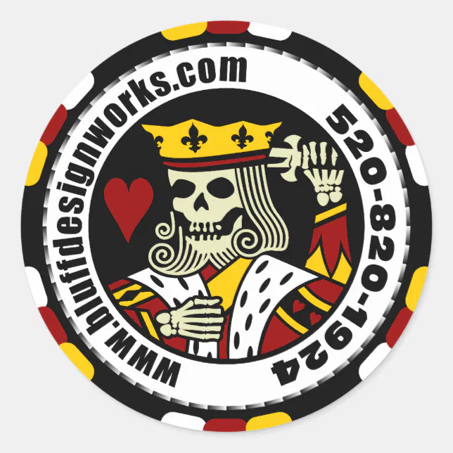 Poker Chip Sticker Zazzle
