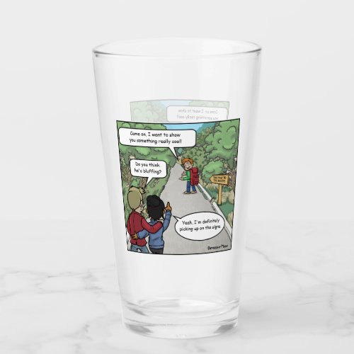 Bluffing Funny Drinking Glass