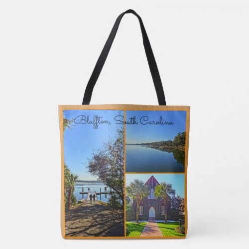 Bluffton South Carolina Lowcountry Collage Tote Bag
