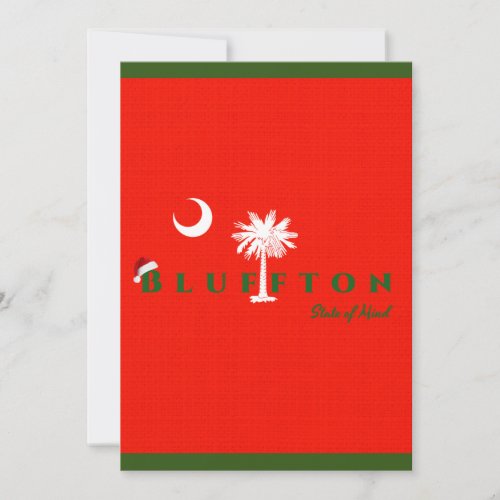 Bluffton State of Mind Christmas Red Green Holiday Card