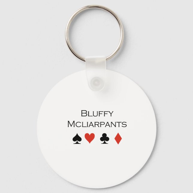Bluffy Mcliarpants T-shirt Keychain (Front)