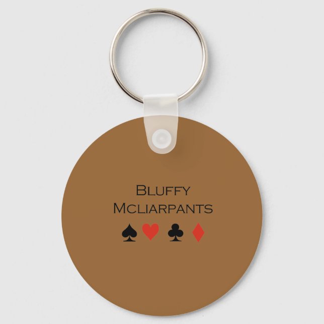 Bluffy Mcliarpants T-shirt Keychain (Front)