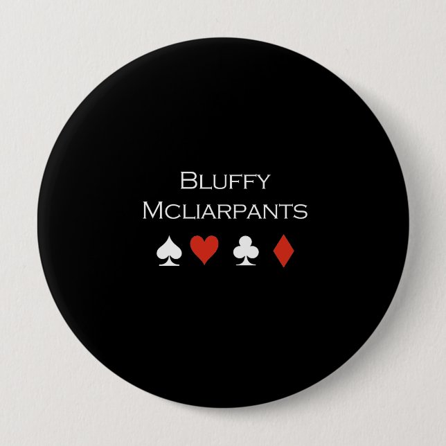 Bluffy Mcliarpants T-shirt white Pinback Button (Front)