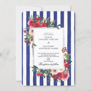 Bluing Colored Wedding Invitation