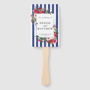 Bluing Colored Wedding Invitation Hand Fan