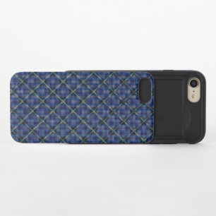 Bluish checkered square with pixeled dots iPhone 8/7 slider case