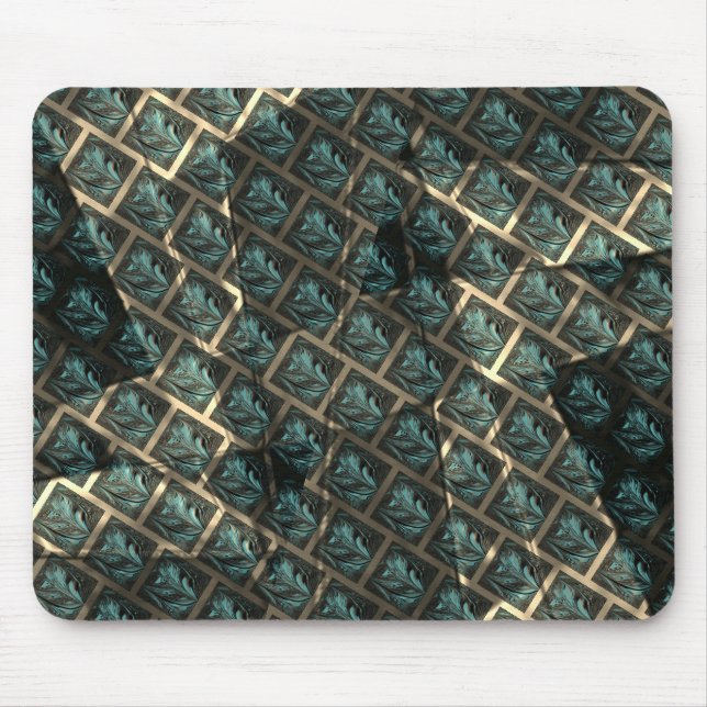 Bluish gray brick effect, under dark spot in lines mouse pad (Front)