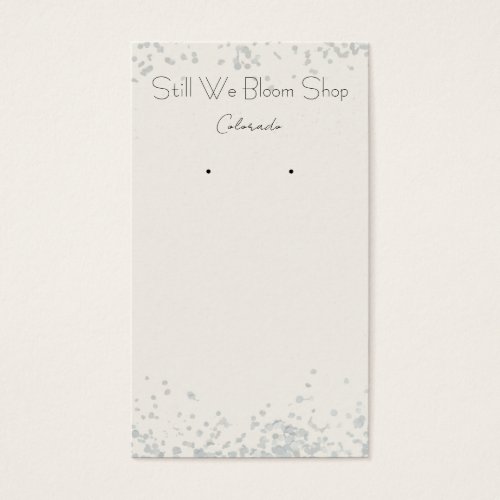 Bluish gray confetti elegant jewelry display card