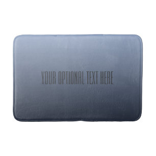 Bluish Gray Gradient custom text bath mats