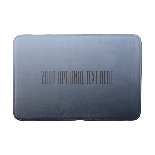 Bluish Gray Gradient custom text bath mats (Front)