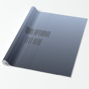 Bluish Gray Gradient custom text wrapping paper