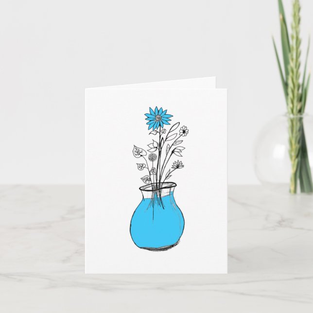 Bluish Greetings Card (Front)