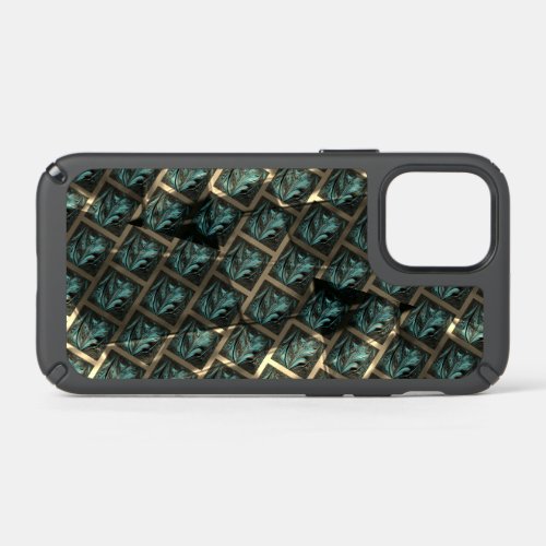 Bluish grey brick effect under dark spot in lines speck iPhone 12 mini case