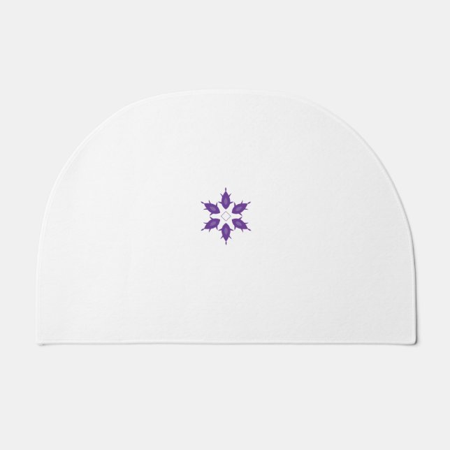 Bluish Purple holy family catholic church Doormat (Front)