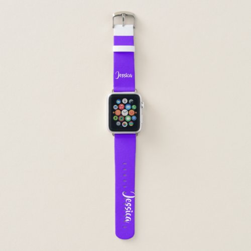 Bluish purple solid plain apple watch band