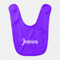 Bluish purple solid plain baby bib