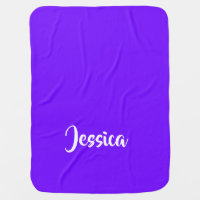 Bluish purple solid plain baby blanket
