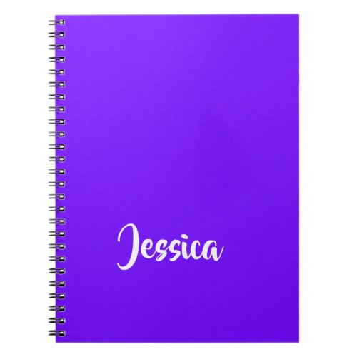 Bluish purple solid plain notebook