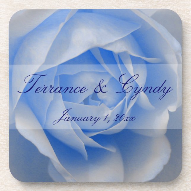 Bluish Rose Coaster (Front)