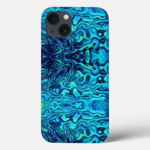 bluish silver abalone case iPhone 13 case