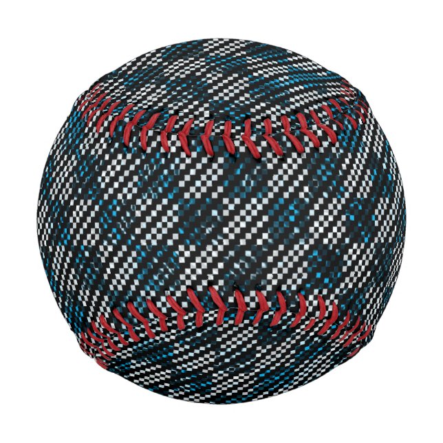 Bluish weird checkered or slanted stripes, dotted baseball (Back)