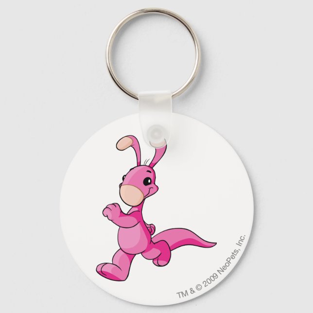 Blumaroo Pink Keychain (Front)