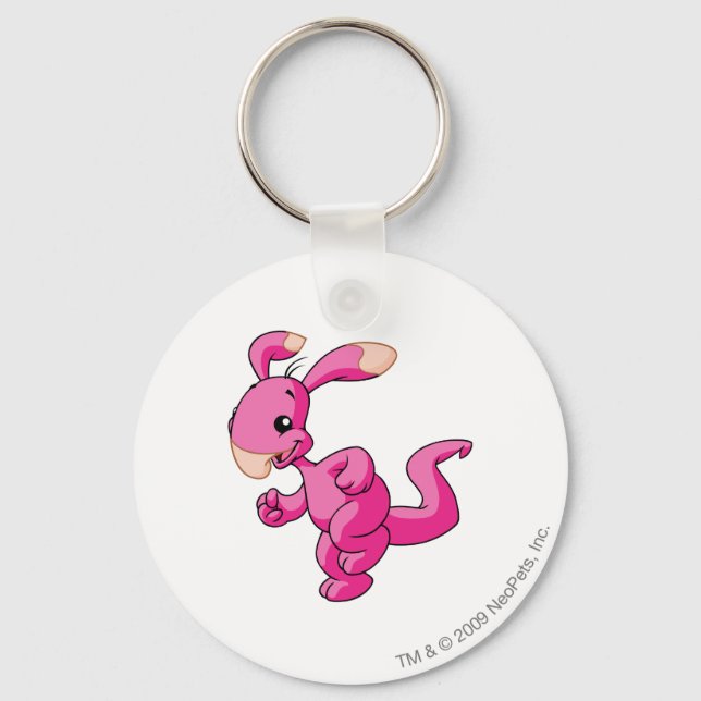 Blumaroo Pink Keychain (Front)