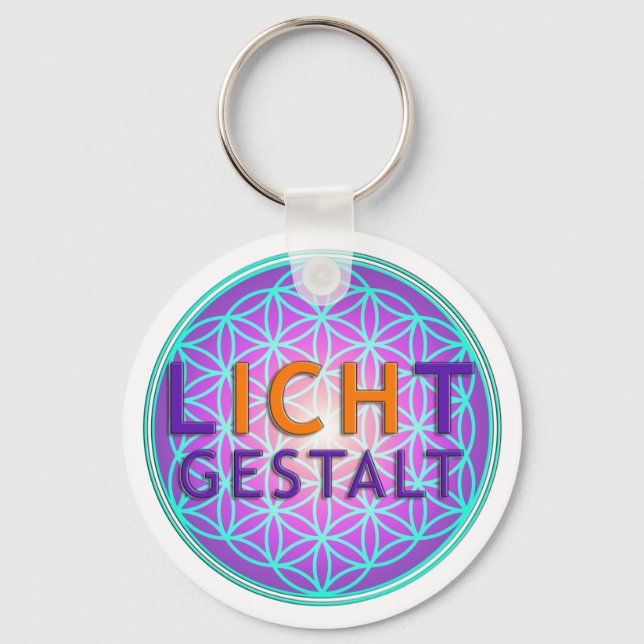 Blume Des Lebens Lichtgestalt Keychain (Front)