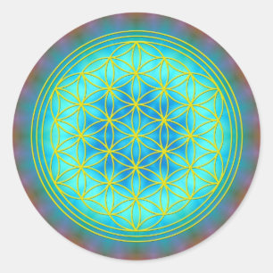 Blume des Lebens Motiv 11 Classic Round Sticker