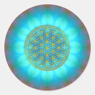 Blume des Lebens Motiv 11 Classic Round Sticker