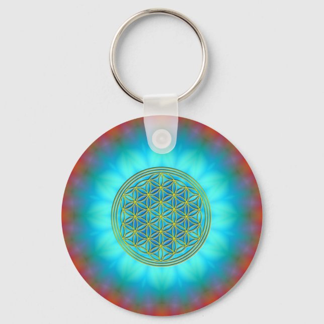 Blume des Lebens Motiv 11 Keychain (Front)