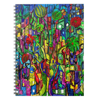 Blumen-Baum im Häusermeer. Notebook