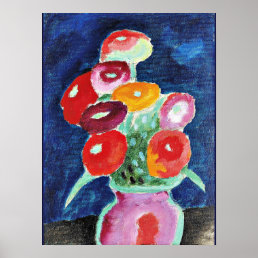 Blumen in Einer Vase, painting by Alexi Jawlensky Poster