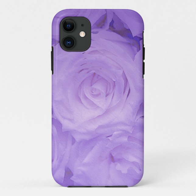 BlumeniPhone Gewohnheit-Fallkamerad lila Rosen Case-Mate iPhone Case (Back)
