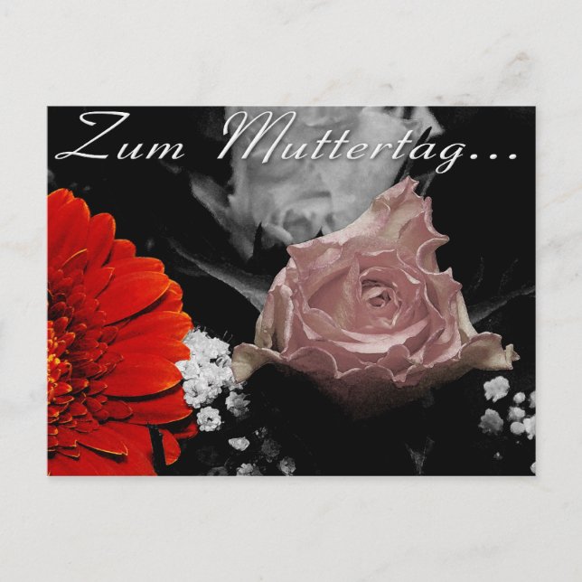 Blumenkarte zum Muttertag Postcard (Front)