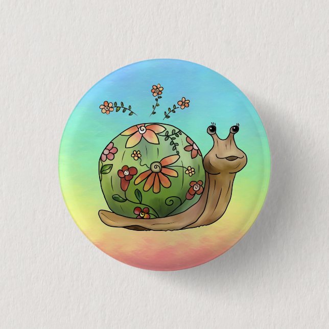 Blumenschnecke  Button (Front)