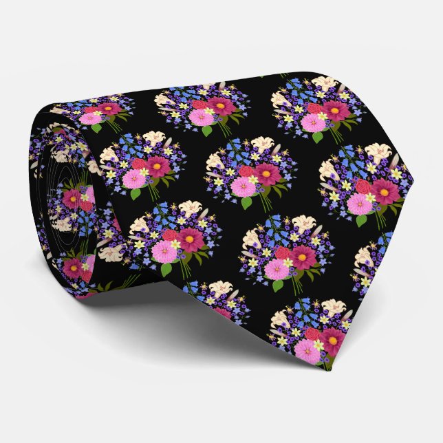 Blumenstrauss Black Necktie (Rolled)