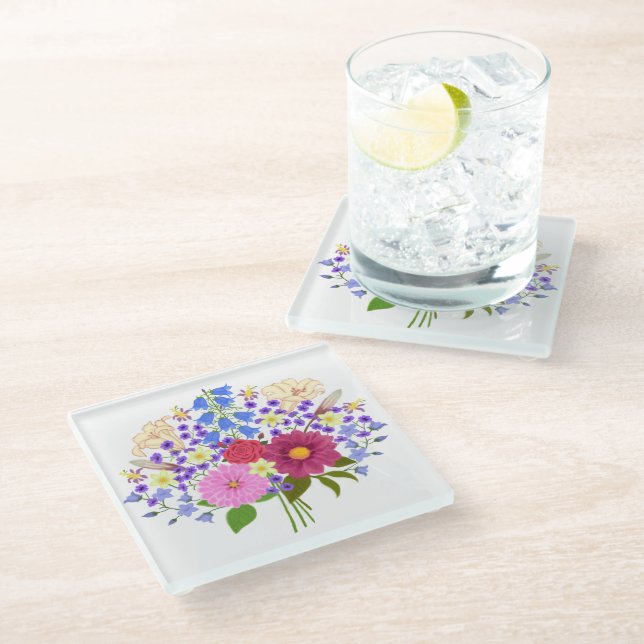 Blumenstrauss Glass Coaster (Angled)
